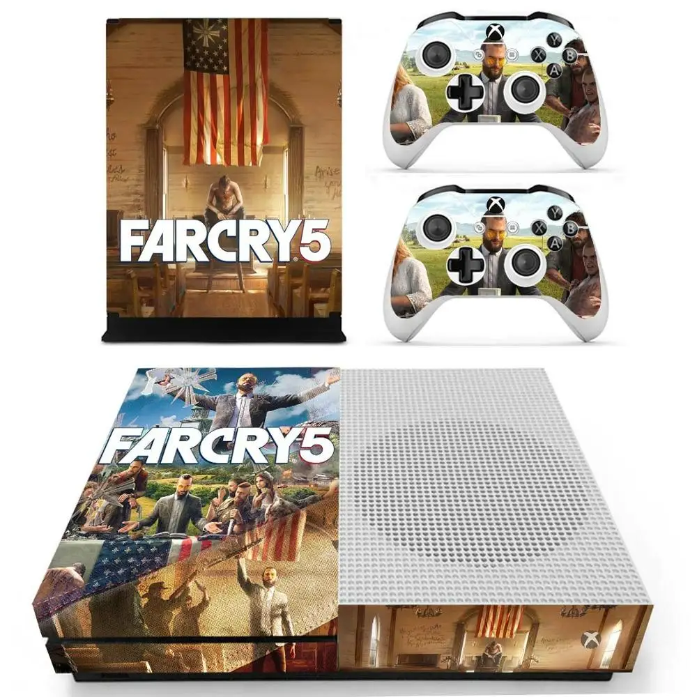 Far Cry 5 стикер s для Xbox One S виниловые наклейки на кожу крышка Pegatinas one тонкая консоль