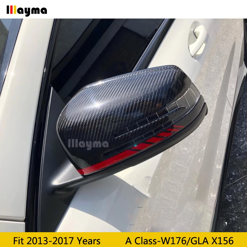 

W176 Carbon Fiber replace Mirror cover For Benz A180 A200 A220 A250 A45 2013-2017 GLA X156 For AMG line styling rear mirror cap