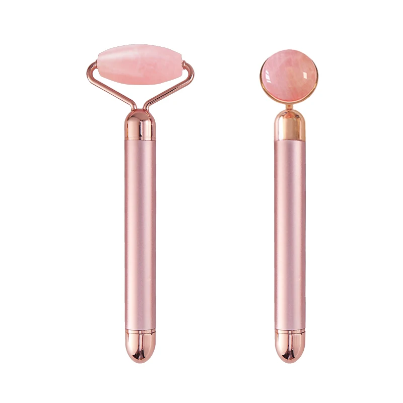 

2 in 1 Crystal Stone Jade Roller Face Eletric Vibrating Massager Facial Lifting Eye Relieve Massage Belleza Beauty Products