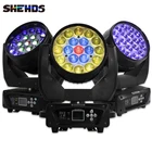 SHEHDS 4 шт. луч + стирка 19x15 Вт RGBW зум Вращающаяся головка освещение для диско KTV Вечерние Бесплатная быстрая доставка