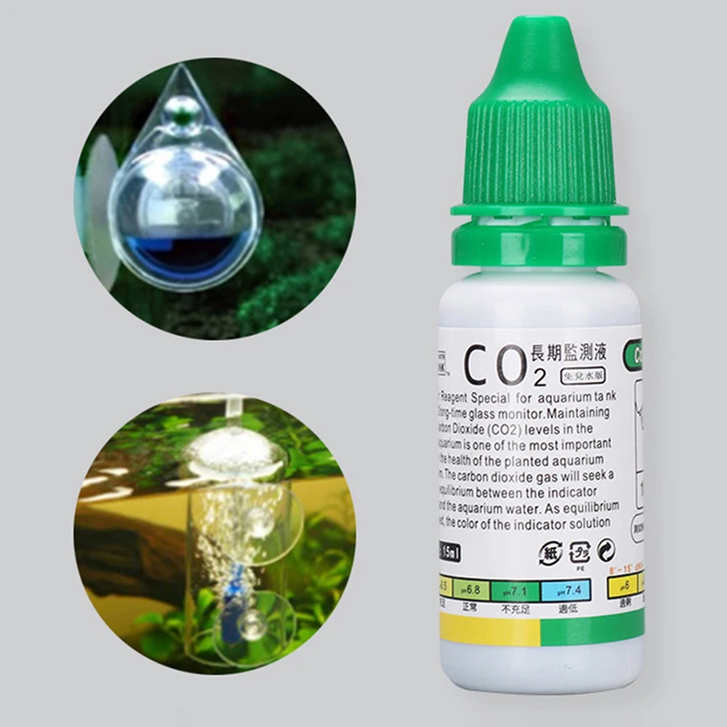 

Aquarium CO2 Indicator Solution Monitor Fish Tank Liquid Test Plants Checker Tester Tank with Fish Tank Carbon Dioxide