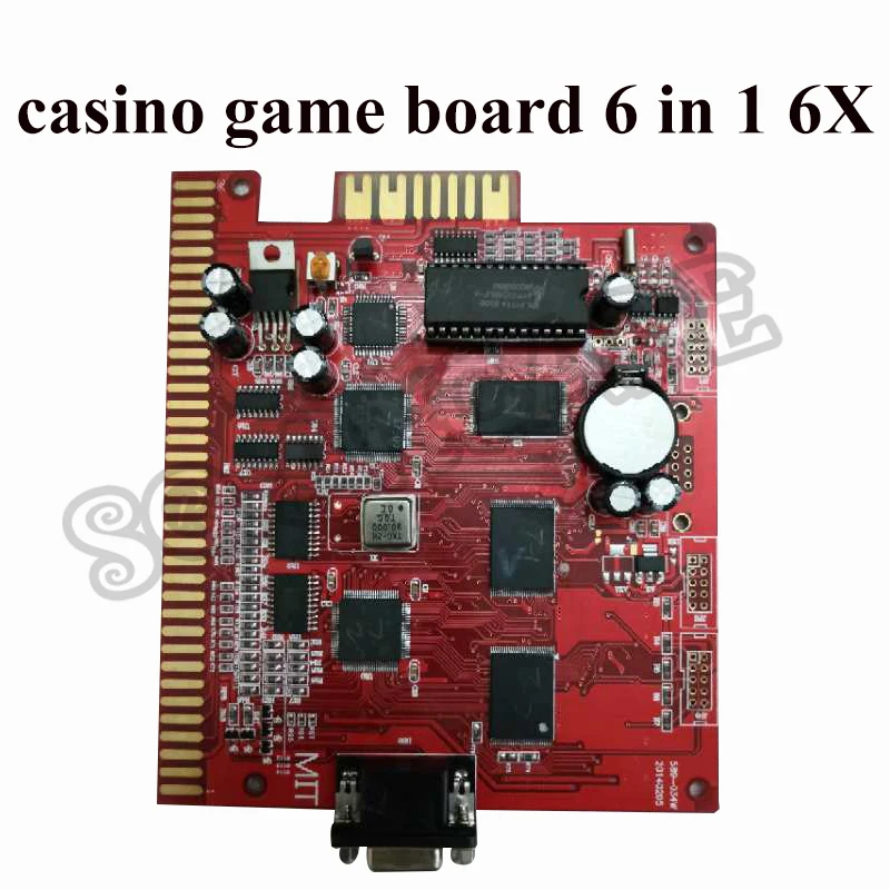 Казино мульти Игровая плата красная PCB Материнская 6X 6 в 1 60 95% Juego слот покер