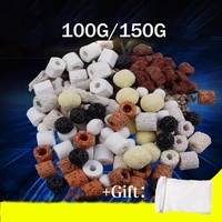 100g 150g aquarium fish tank filter media ceramic rings activated carbon bio balls clear water with free filter net bag