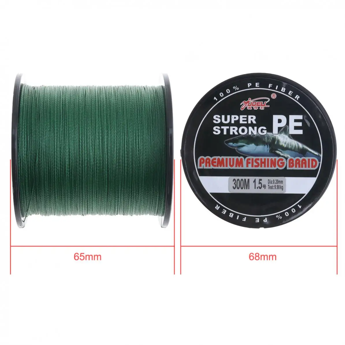 

300m Super Strong Green Fishing Line 4 Strands Weaves PE Braided Fishing Rope Multifilament