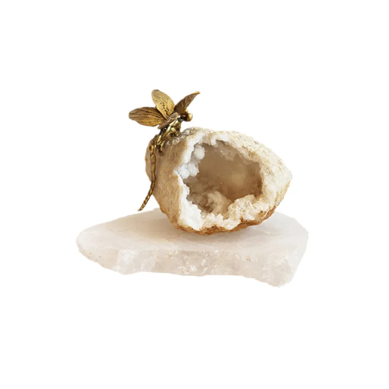 

Modern Pure Copper Butterfly Marble Metal Square Decoration European Model Room Porch Home Soft Decoration