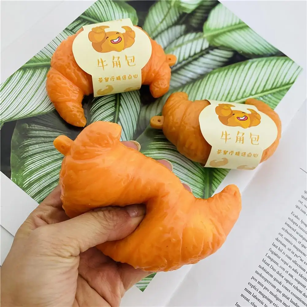

Elasticity TPR Cream Scented Slow Rising Croissant Stress Relief Decompression Toy for Children Interesting Gift