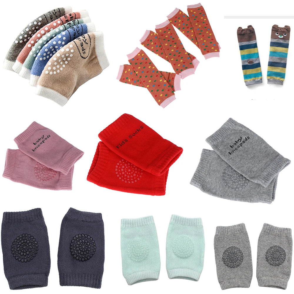 1 пара детских наколенников для младенцев мягкие утепленные махровые
