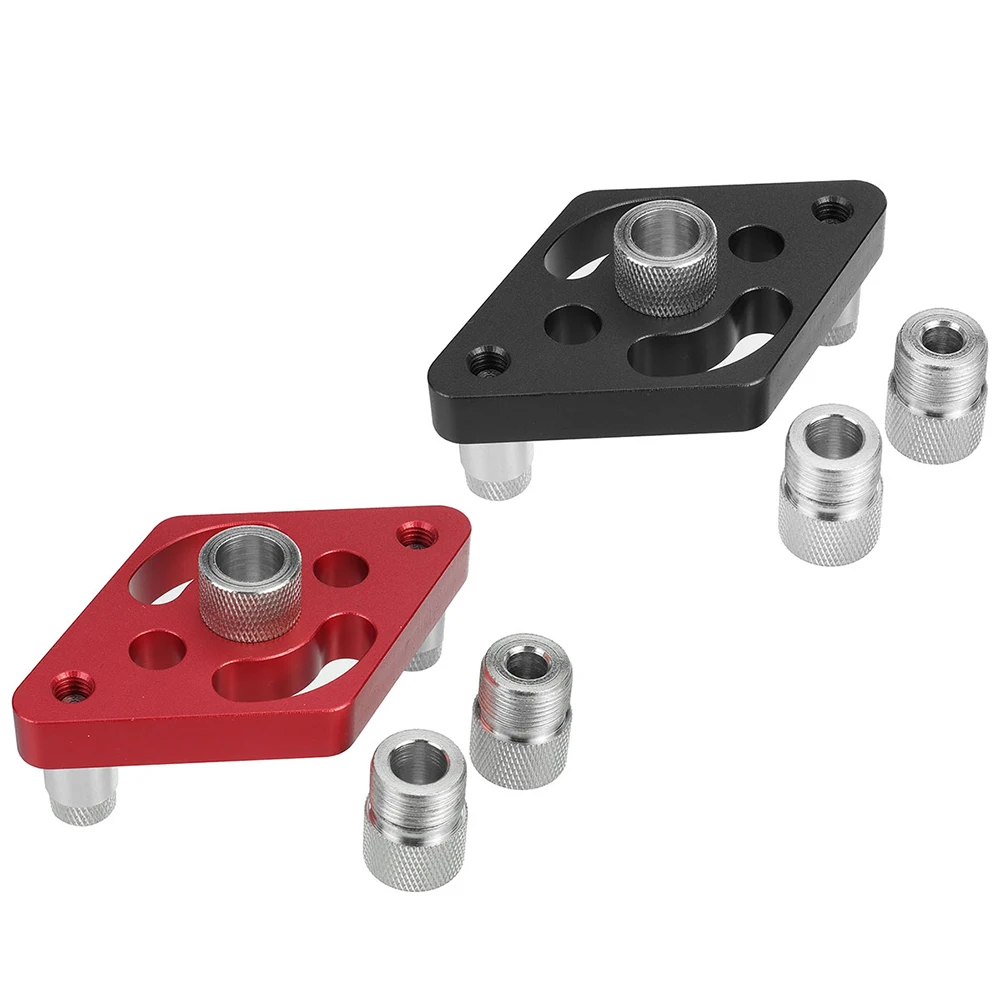 

Furniture Drilling Vertical Guide Aluminum Alloy Dowel Jig Wood Panel Woodworking Tool Positioning Home DIY Hole Punch Locator