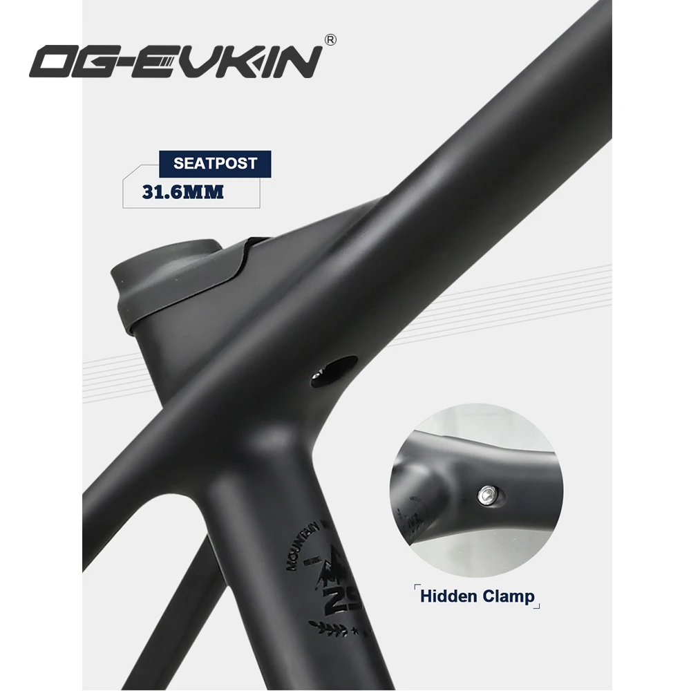 OG-EVKIN CF-053 MTB рама карбоновая для горного велосипеда QRx135/12X142/12X148 через ось 29er BSA73