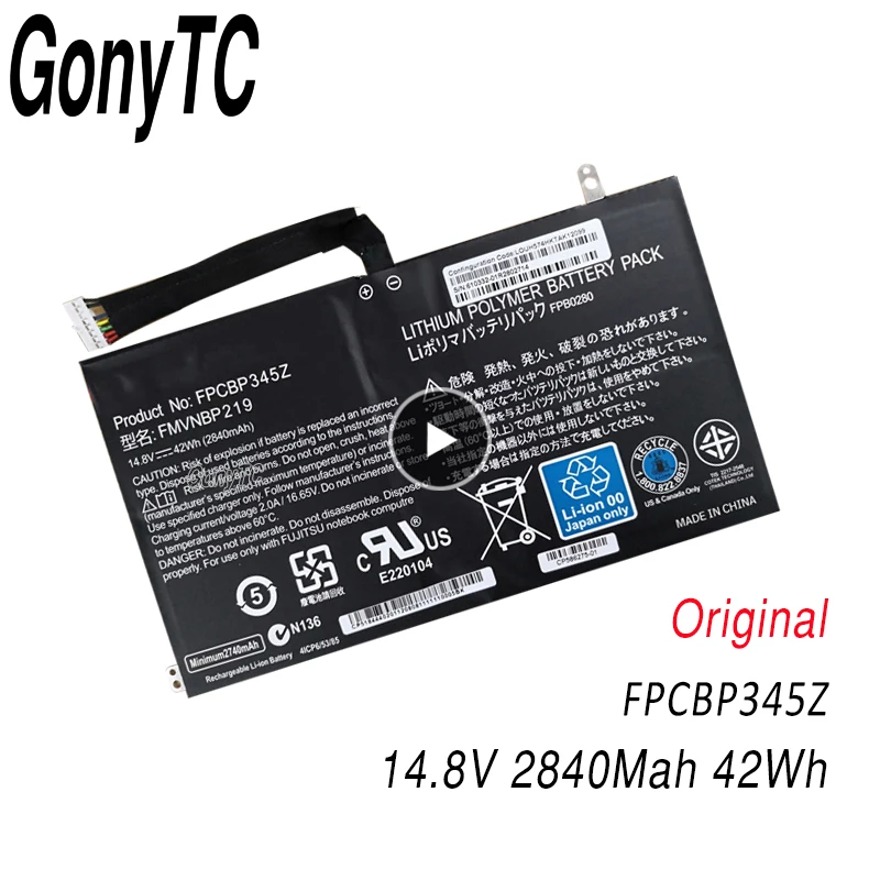 Новый оригинальный аккумулятор FPCBP345Z для ноутбука Fujitsu LifeBook UH572 UH552 Ultrabook FMVNBP219 FPB0280
