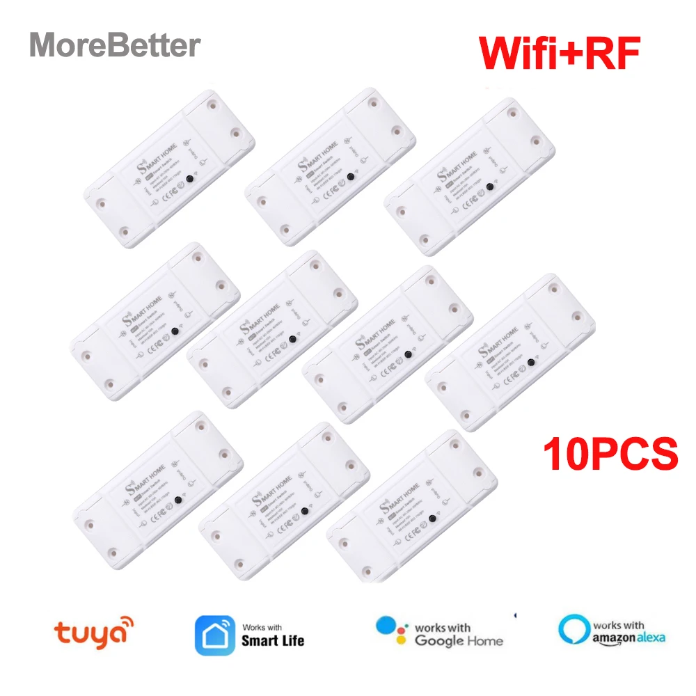 Умный Wi Fi переключатель Tuya DIY для умного дома беспроводной Радиочастотный с