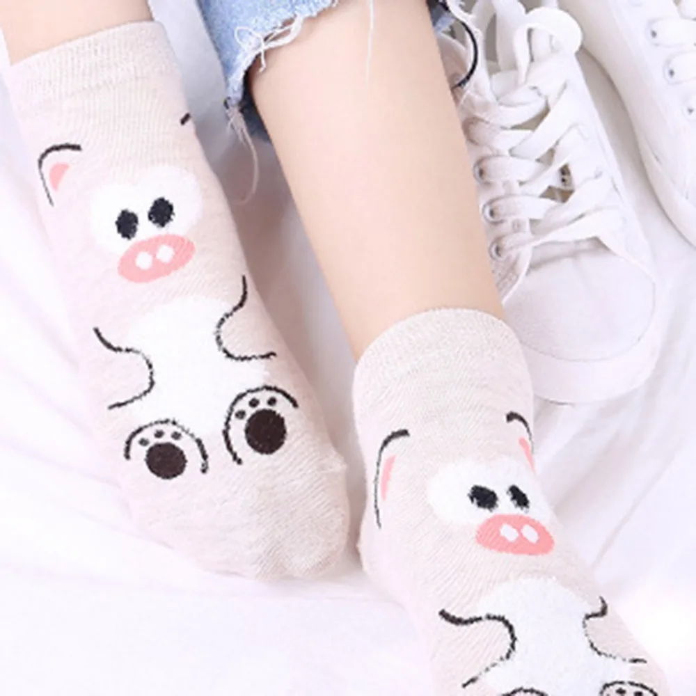 Женские хлопковые носки стереоскопические милые женские в виде животных