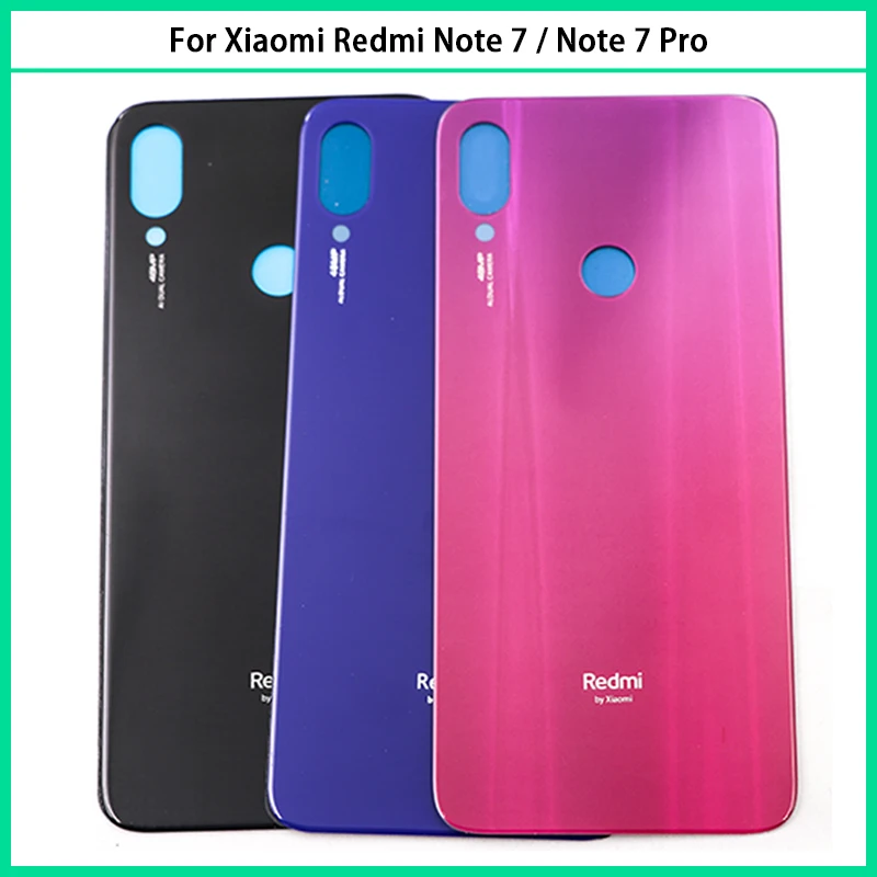 Для Xiaomi Redmi Note 7 крышка батареи задняя дверь 3D стекло Bck панель для Pro корпус чехол
