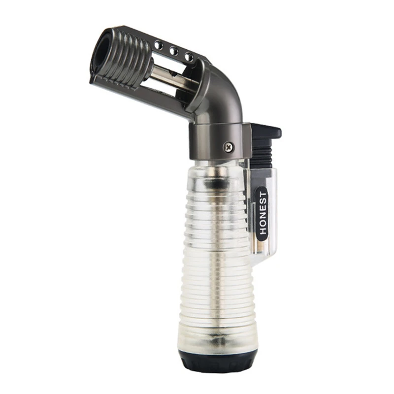

Outdoor BBQ Lighter Cigar Torch Turbo Lighter Jet Butane Gas Cigarette 1300 C Spray Gun Windproof Metal Pipe Lighter For Kitchen