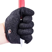 fish catching gloves anti slip latex woven fishing accessories middle finger length 8 5cm