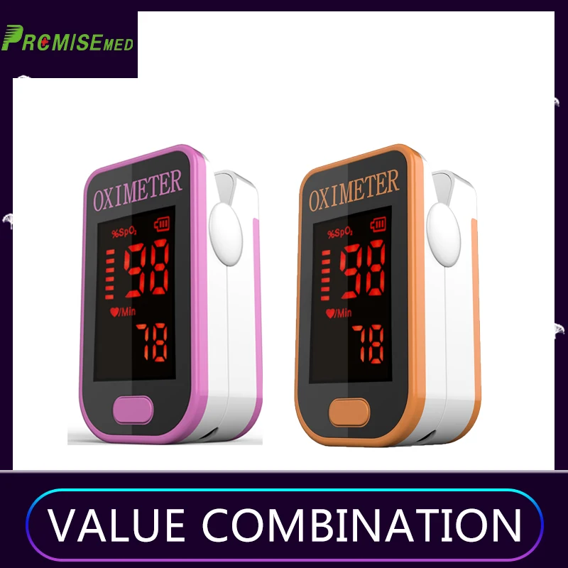 PRO F4 оранжевый + розовый Пальчиковый пульсоксиметр Пульсоксиметр при 1 мин