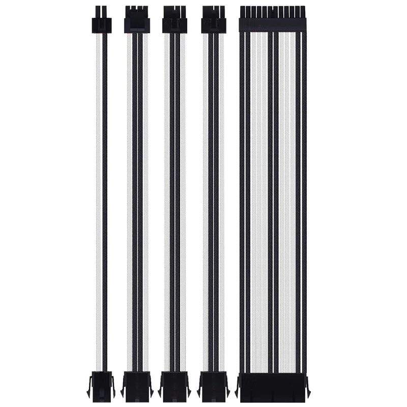 

2021 Hot Sale 18AWG AT X Extension Sleeved Cable Kit ATX24Pin/EPS 4+4Pin/PCI-E 8Pin/PCI-E 6Pin