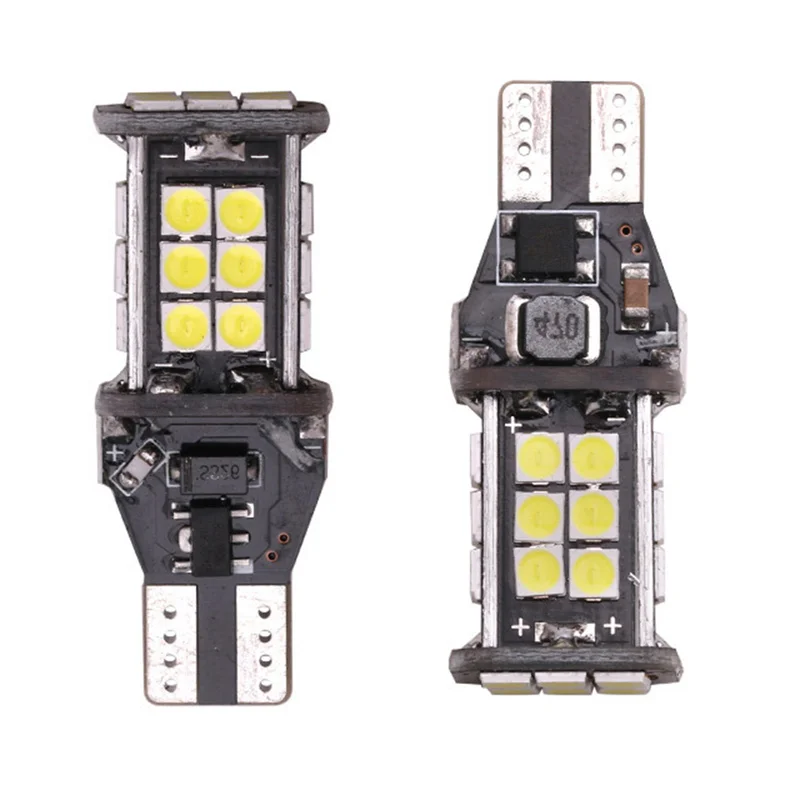 

2PCS T15 W16W Super Bright 1200Lm 3030 24SMD LED Car Backup Reserve Lights Bulb Tail Xenon White Signal Lamp Auto Accessories