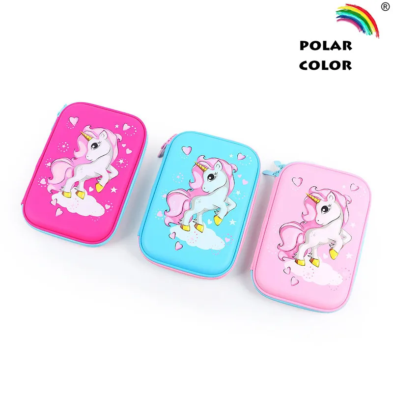 Оригинальный чехол для карандашей EVA с единорогом милый мультяшный принт Большой