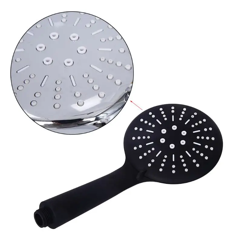 

Adjustable Black Round Shower Head Removable Handheld Rainfall Spray Hand Shower for Home Bathroom Kitchen Use Supplies
