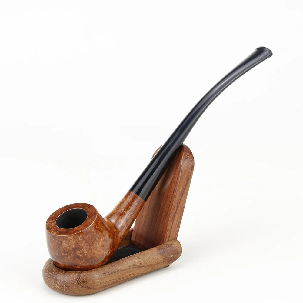 

High Quality Smoking Pipe Briar Wood Pipe 3mm Metal Filter Long Mouth Piece Briar Tobacco Pipe Briar Pipe