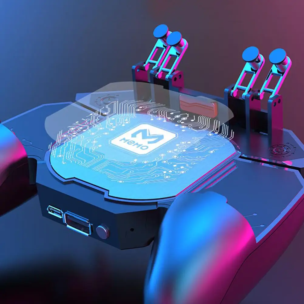 Мобильный игровой контроллер с шестью пальцами тихий портативный геймпад