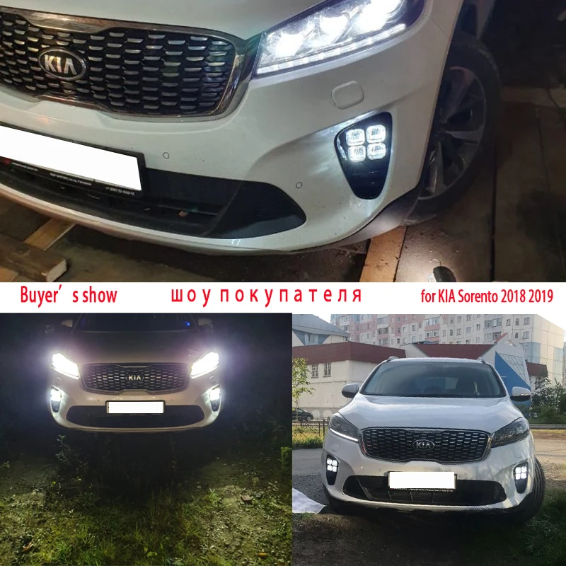 СВЕТОДИОДНЫЙ DRL головной светильник тумана для Kia Sorento 2018 2019 2020 туман s
