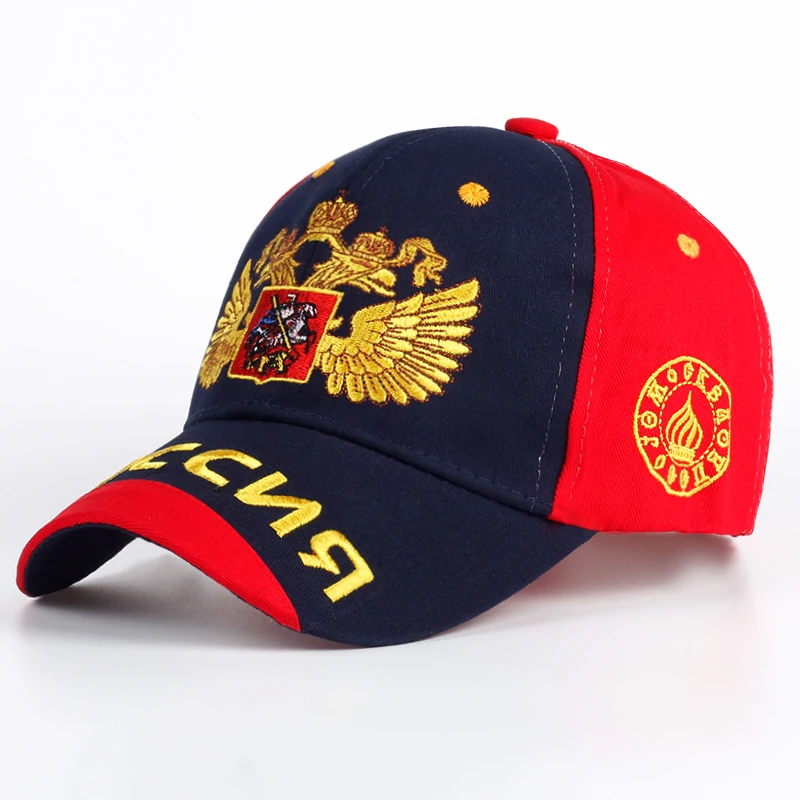 

New men women 100% cotton baseball cap Russian national flag embroidery Snapback fashion hat men and women Patriot cap