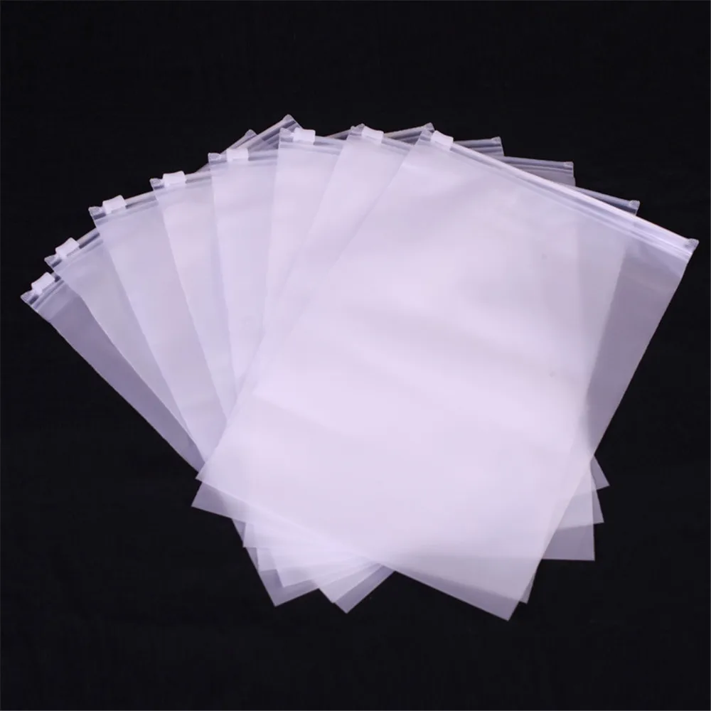 

50pcs Zip Seal Ziplock Plastic Bags With Slider For Clothing Underwear Toys Cosmetics Retail Package Bag Closet Organizers