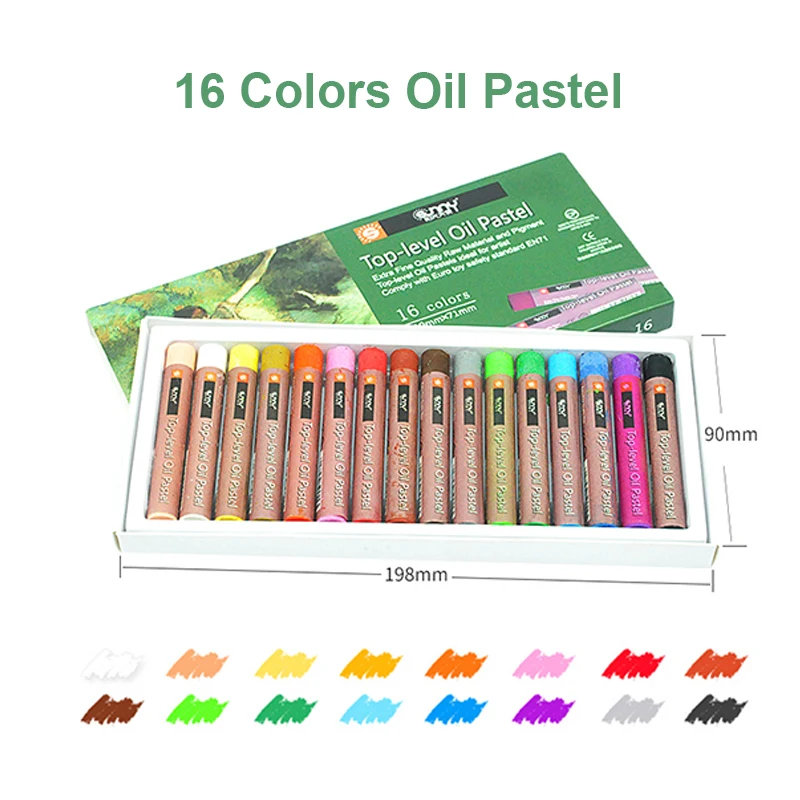 

Wholesale Multi-color Non-toxic 16 Colors Silky Oil Pastel, Washable Oil Pastel Color Crayon For Kids