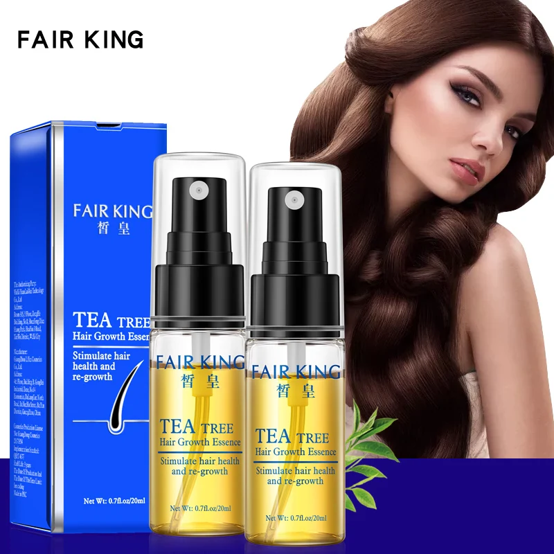

2pcs Tea Tree Hair Growth Essence Hair Loss Products Preventing Hair Loss Essential Oil Liquid Treatment Make Hair Smoother Oil