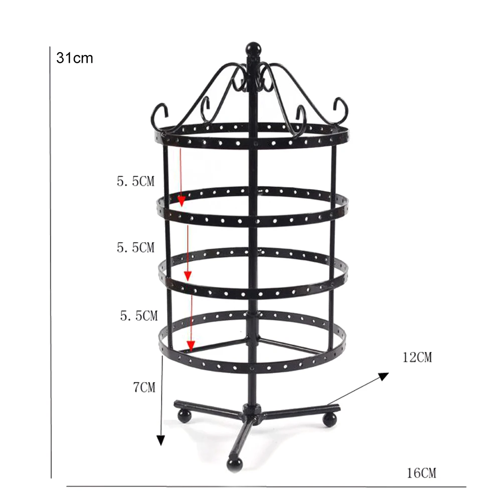 144 отверстия металлическая стойка для украшений держатель ожерелья органайзер