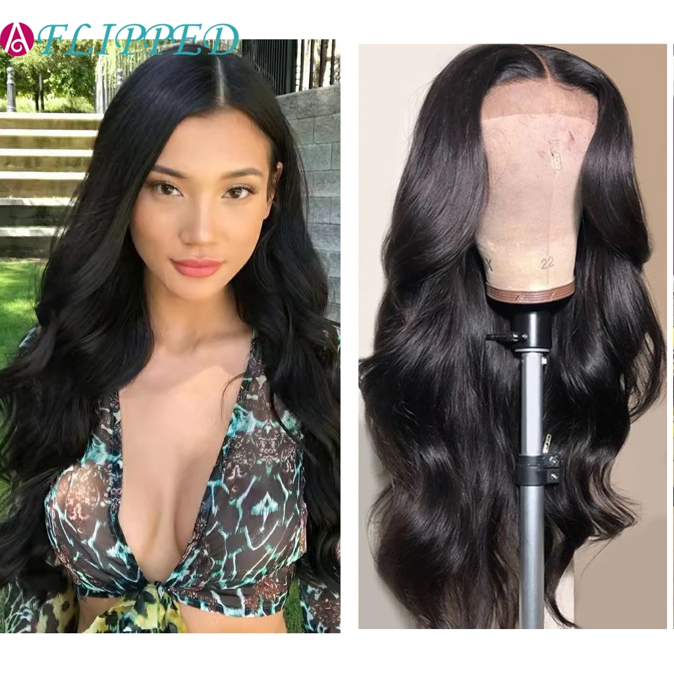 

13x4 прозрачные HD кружевные передние парики из человеческих волос, волнистые волосы, передний парик на сетке, предварительно выщипанные Мала...