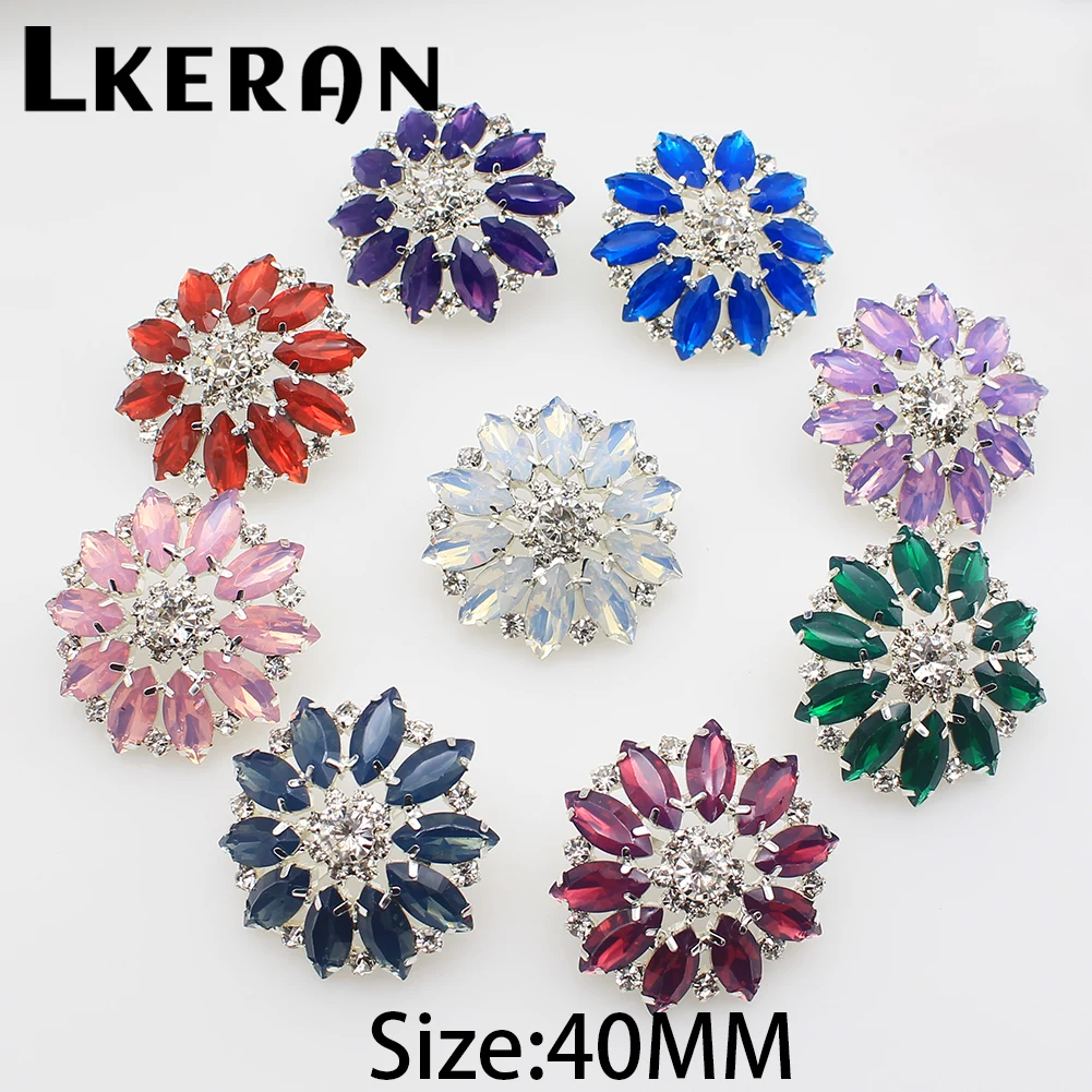 Красивые декоративные пуговицы стразы из смолы ручной работы, 40 мм, 2 шт.