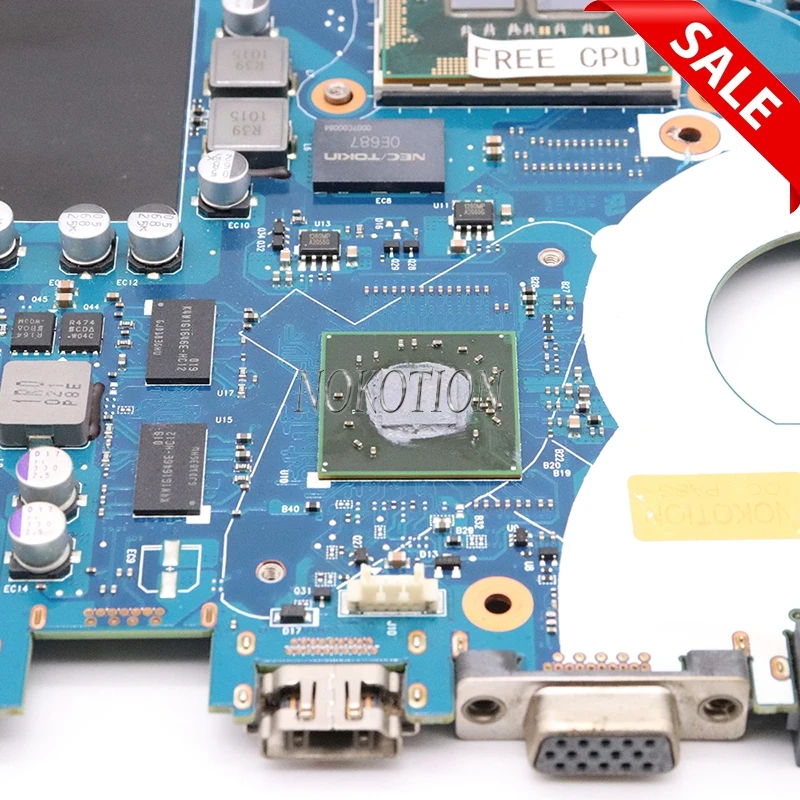 NOKOTION для Samsung R440 NP материнская плата ноутбука HM55 DDR3 HD 4500 GPU бесплатно|laptop motherboard for