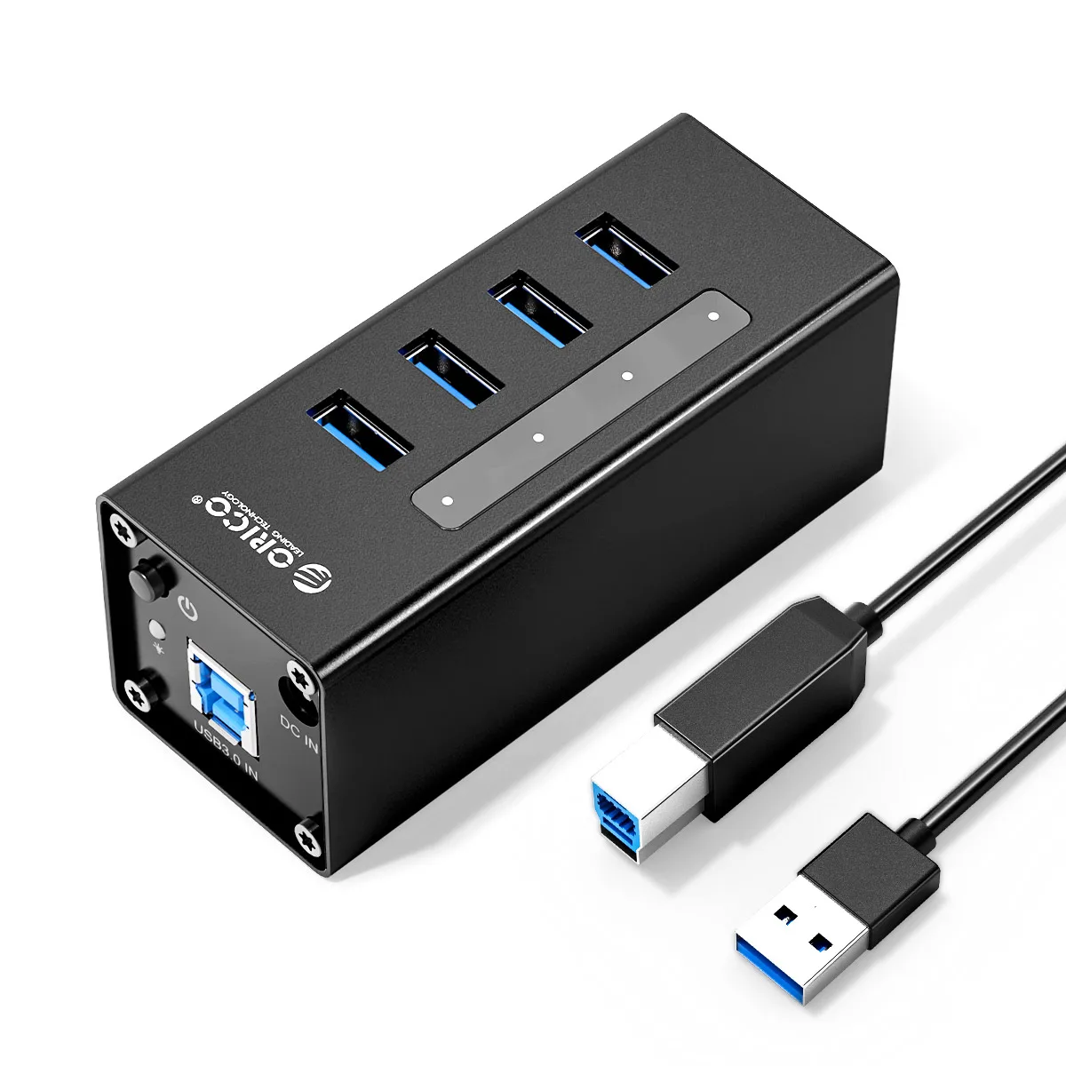 ORICO Алюминиевый USB 3 0 концентратор с 12V внешним источником питания сплиттер