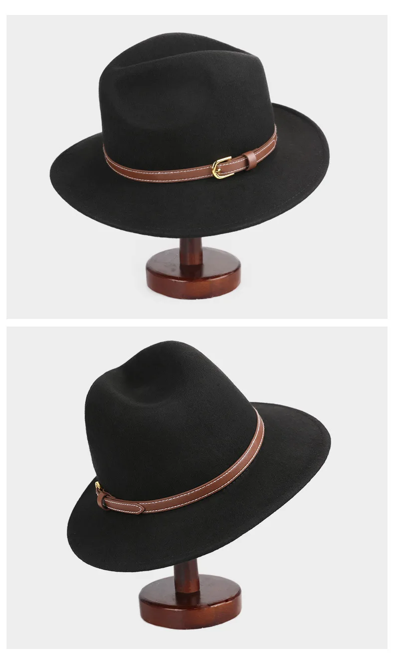 Осенне-зимняя шерстяная шляпа Flet для мужчин и женщин европейская федоральная