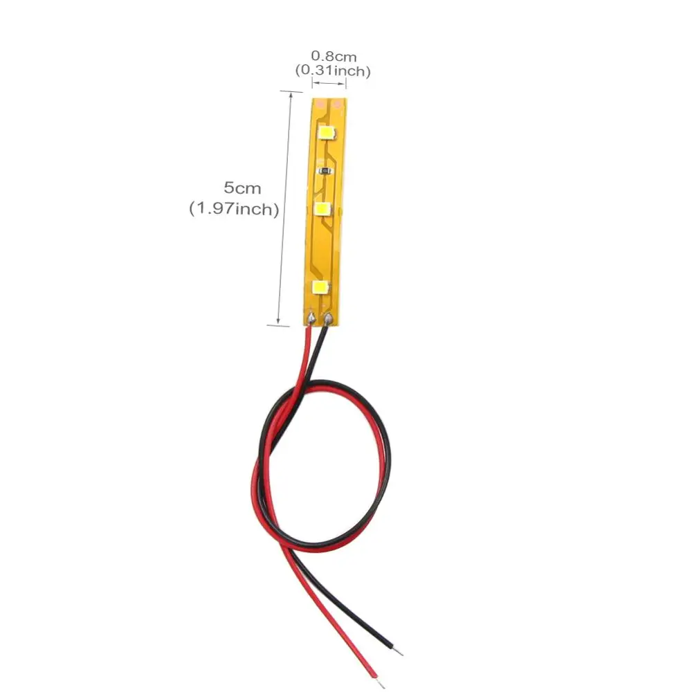 DD03WM 10 шт/20 штук предварительно теплый белый 5 см светильник полосы 3-Leds