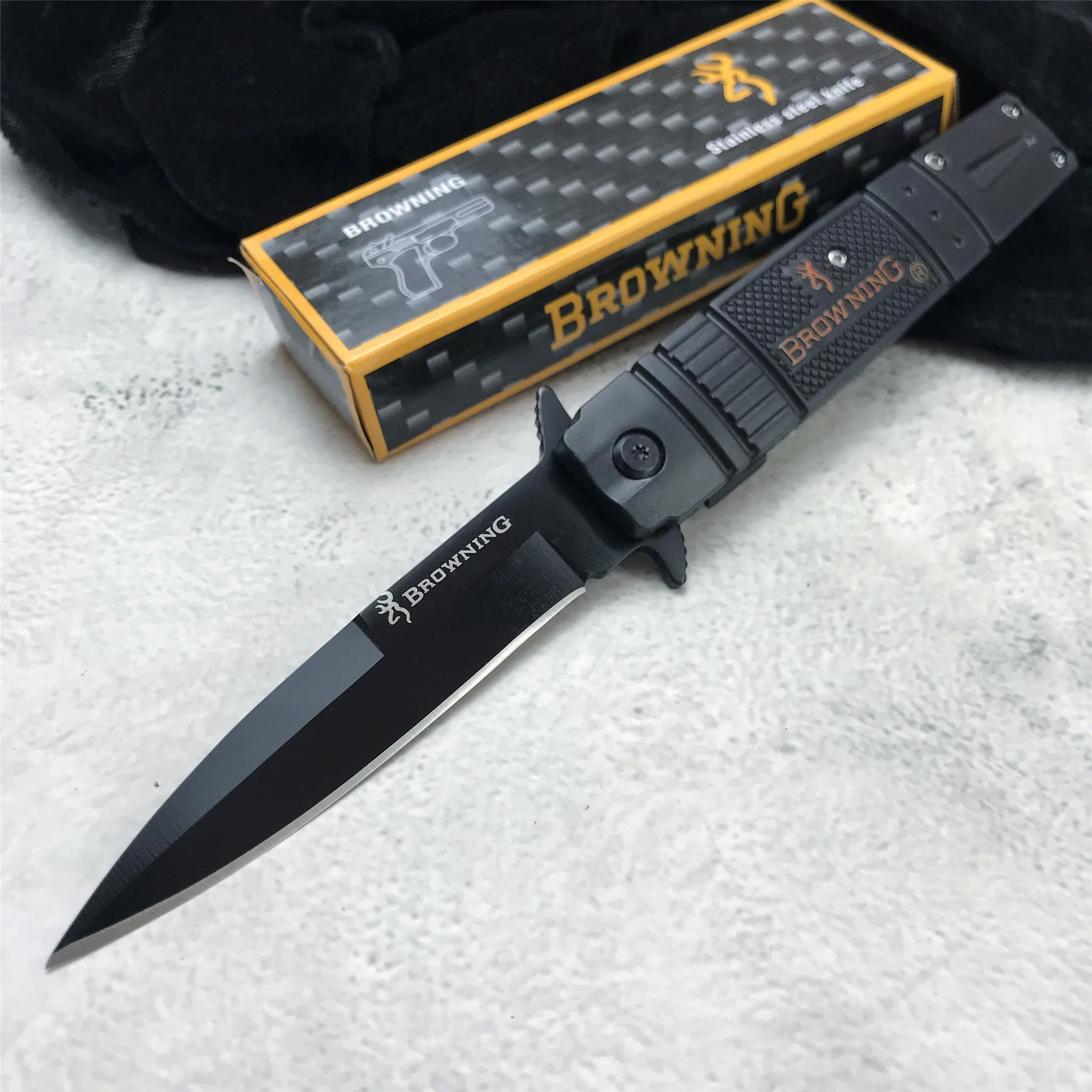 

Browning F6 Folding Blade Knife Stright Military Outdoor Camping Hunting Survivle Tactical Utility Pocket Mini EDC Multi Knives
