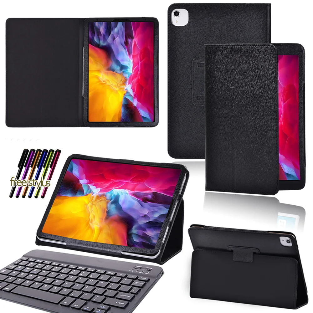 

Для Apple Pro 11 "/9,7/10,5"/iPad 5th 6th/Mini 4 5/Air 1 2 3 4, чехол-подставка из искусственной кожи для планшета + Беспроводная Bluetooth клавиатура + стилус
