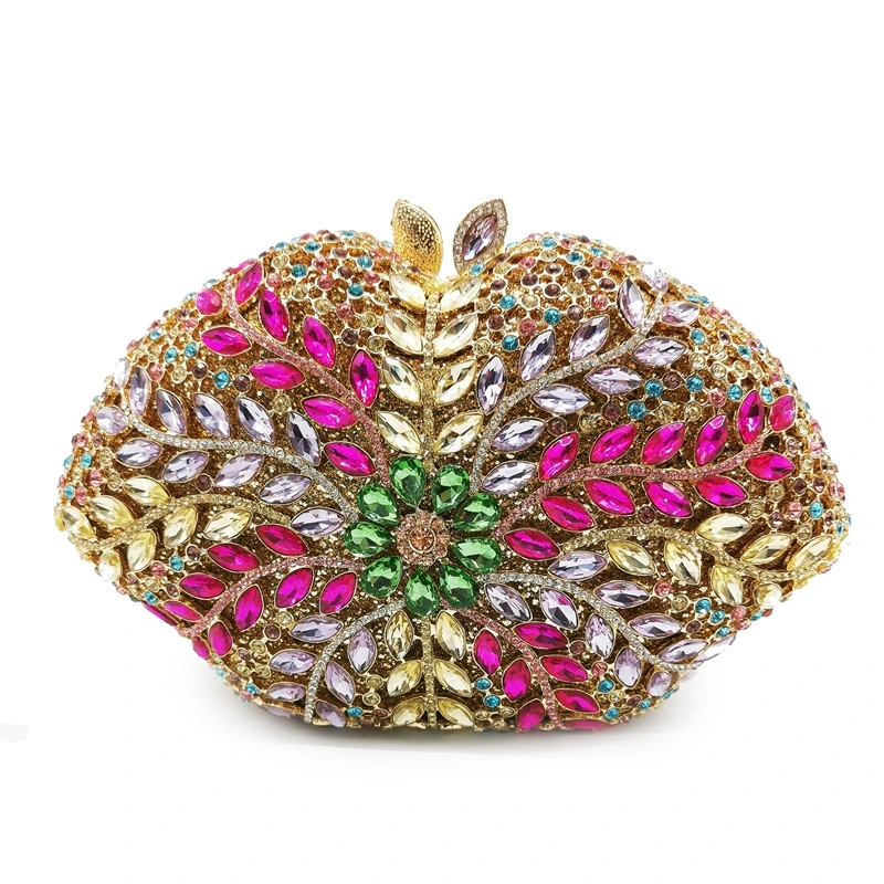 

Green/Silver Color Big Rhinestone Women Wedding Purse Chain Handbags Luxury Ladies Evening Bags Clutches Female Mini Prom Bags