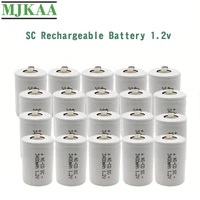 101220pcs sc 3400mah 1 2v rechargeable battery 1 2 v sub c ni cd cell with welding tabs for electric drill screwdriver batteri