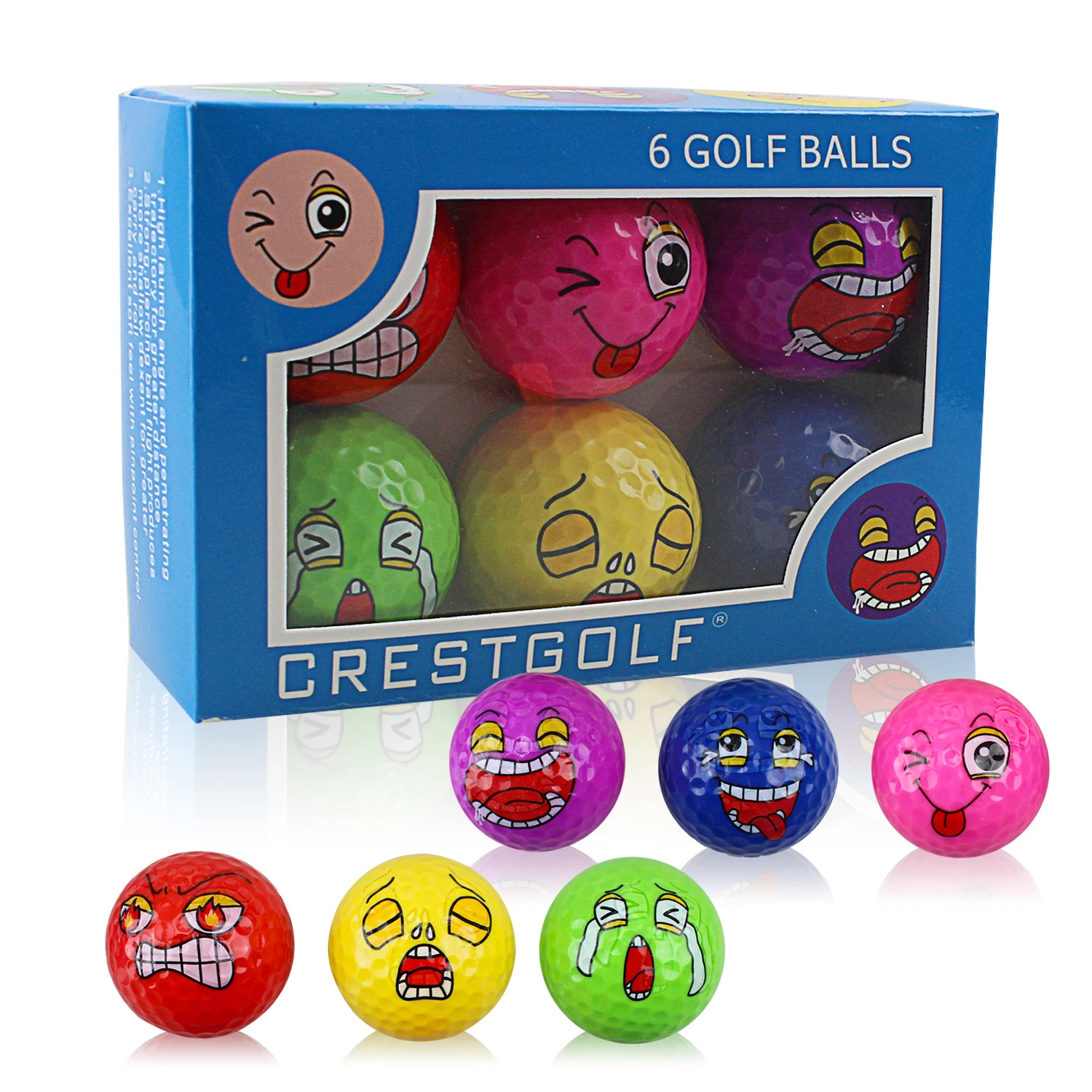 

CRESTGOLF Golf Training Ball-Children's Birthday Gift-Anger Cold Cry Laugh Spit Happy the Newest Golf Balls Golf Accessories