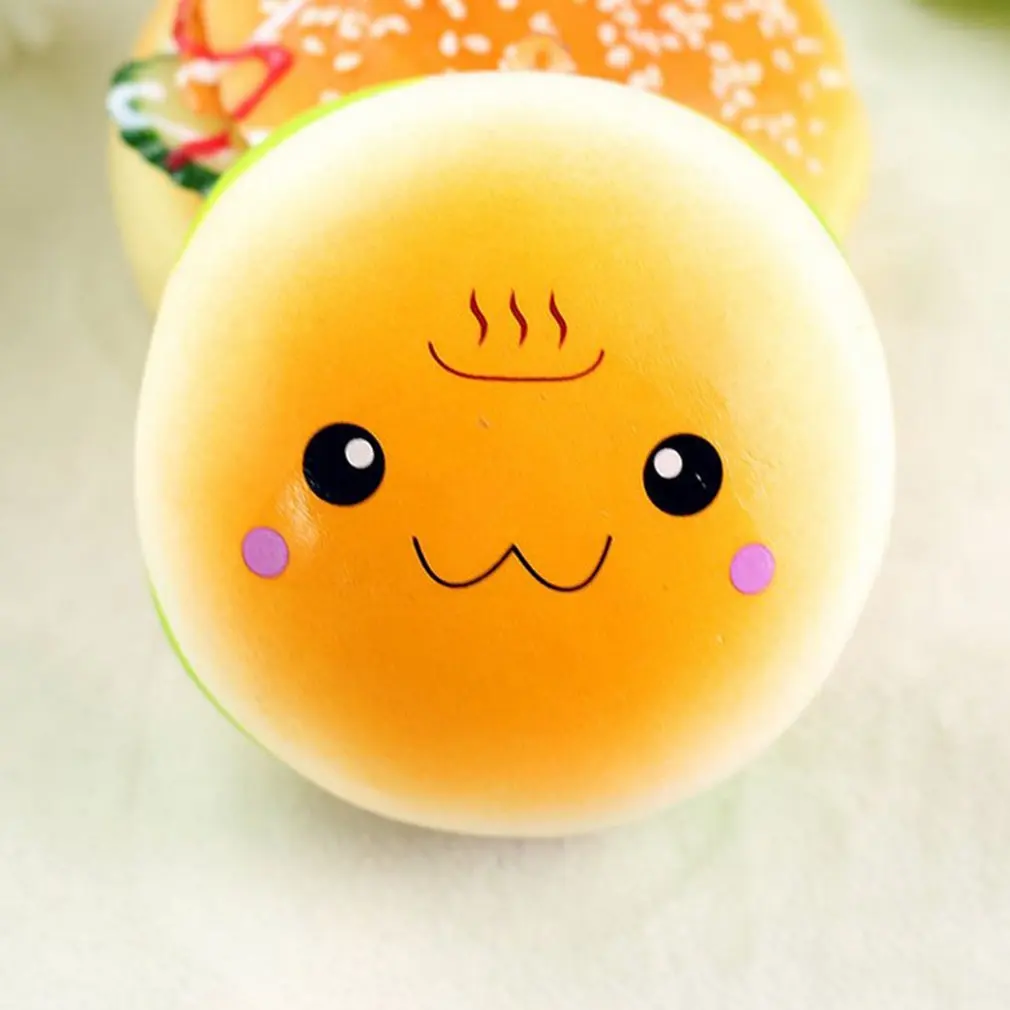 Игрушки слизи большое в форме гамбургера мягкое медленное нарастающее при