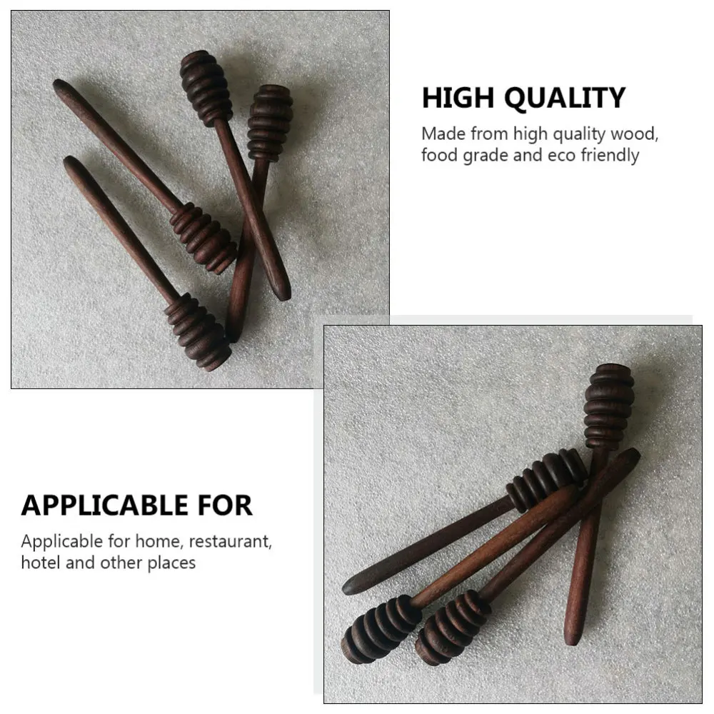 

2pcs Honey Stirrer Sticks Wood Honey Dipper Wands Honey Stirring Wands (Coffee)