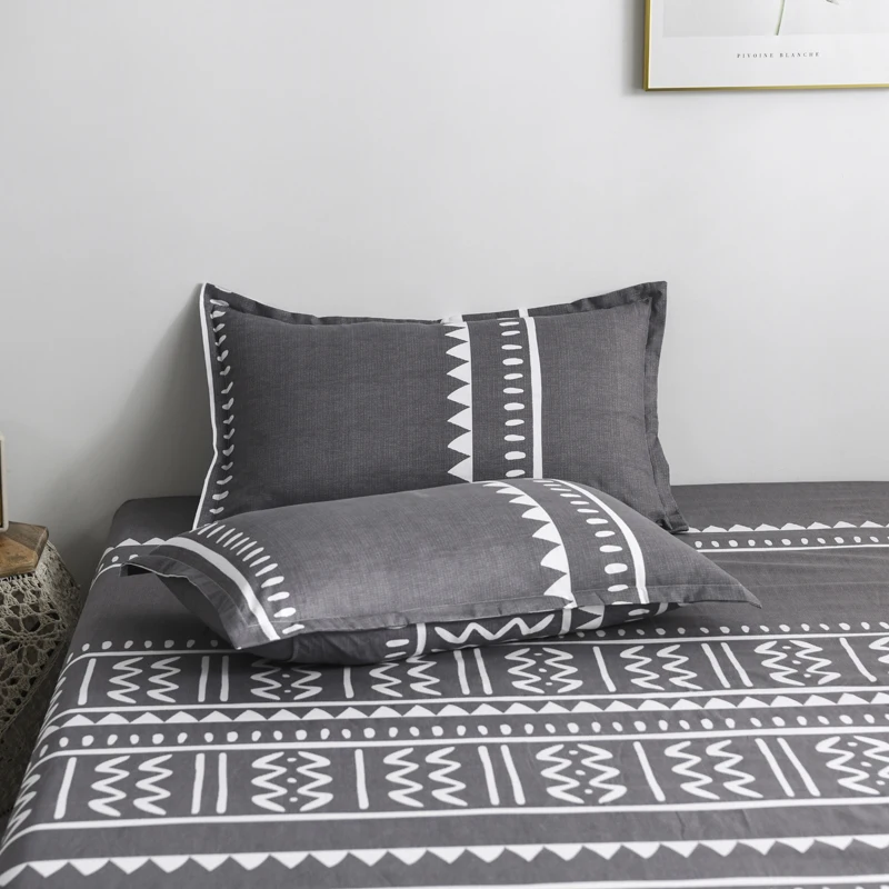 Gray bedding sets fashion duvet cover simple bed flat sheet twin full queen king quilt set luxury single bedclothes | Дом и сад