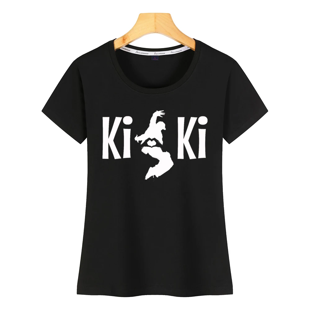 Топы футболка женская повседневная черная рубашка Kiki на заказ | Женская одежда