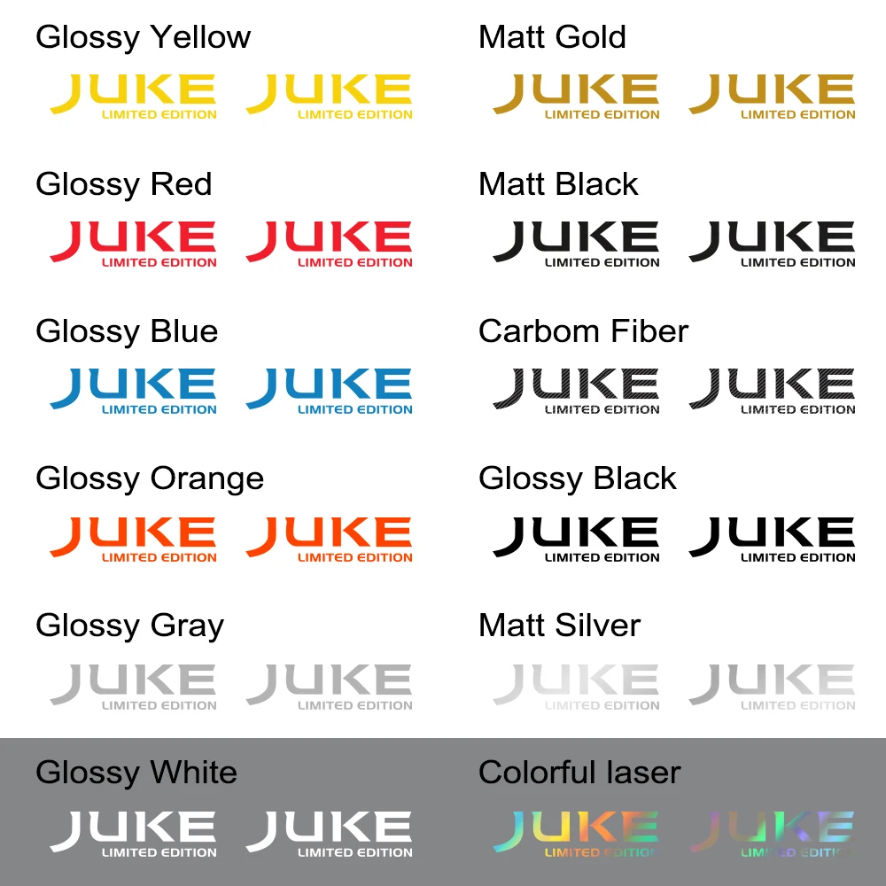 

2pcs Vinyl Decals Car Styling DIY Customized Stickers For Nissan Juke Nismo Auto Body Door Side Decor Styling Car Accessories