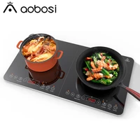 aobosi 3500w kitchen electric double induction cooktop touchpad induction cooker burner double stove household induction cook