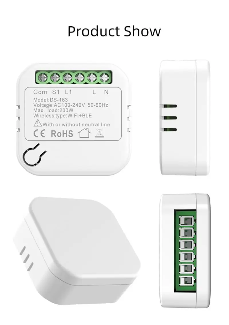 

WiFi Bluetooth-Compatible Smart DIY Switch Modules For Tuya Smart Life APP 2 Way Timer Automation Work With Alexa Google Home